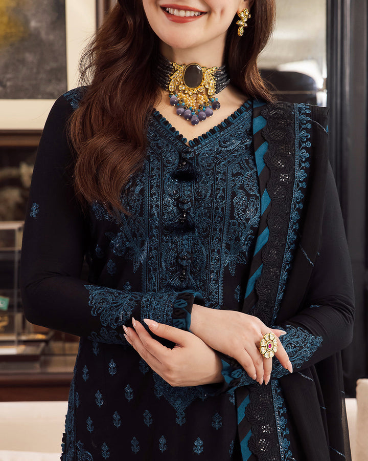 Premium Lawn  3PC Unstitched Embroidered SK - 0145 Top Trending